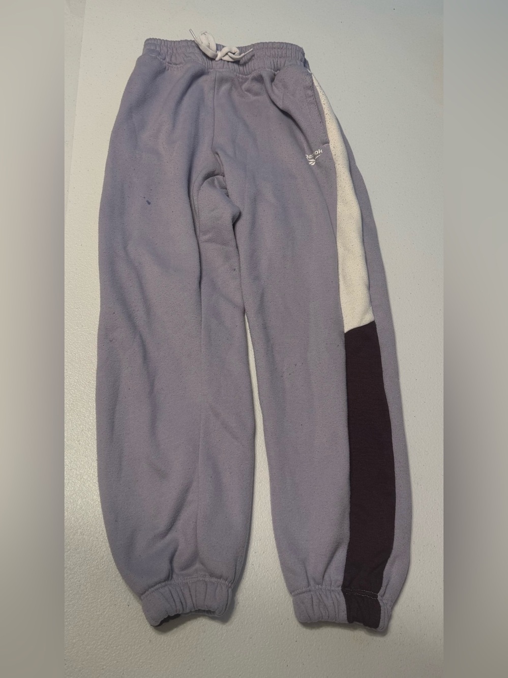 Kids Lavender Colorblock Fleece Joggers - Reebok